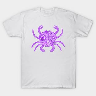 Mandala Crab (purple and white) T-Shirt